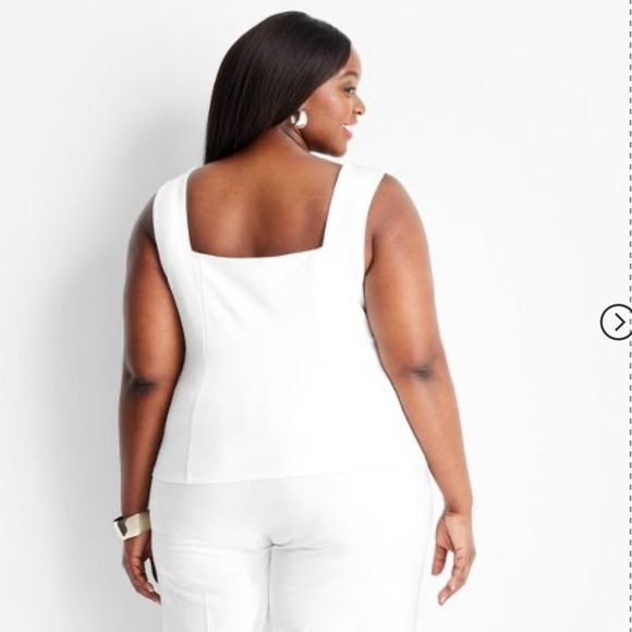NWT Women's Notch Front Tank Top - Future Collective with Jenee Naylor White XXL - Picture 2 of 7